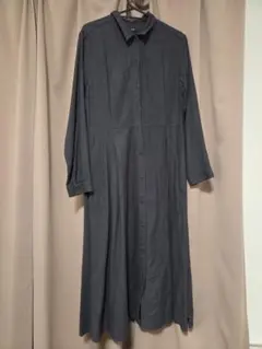 ユニクロ　シャツワンピース　ダークグレー　M