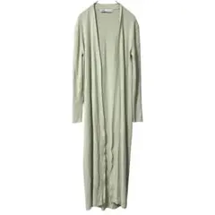 ZARA ロングカーディガン ミントグリーン S 春 羽織 リブニット きれいめ