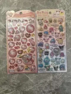 キティ　サンリオ　ボンボンドロップシール　うるちゅるポップシール