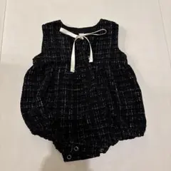 The lala ツイードロンパース　ブロック　XS(-70) 韓国服
