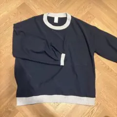 Casper John キャスパージョン配色リブオーバーサイズ プルオーバー S