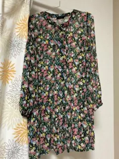 【FRABJOUS】★新品未使用★リバティ柄のフレアワンピース　Mサイズ　花柄