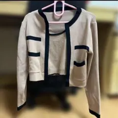 GRL ショート丈カーディガン タンクトップセット