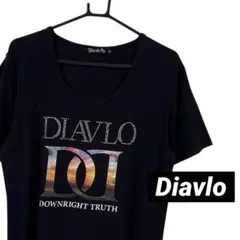 Diavlo Tシャツ ラインストーン プリント ロゴ ブラック 48 y2kのサムネイル