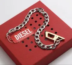 DIESEL チェーンブレスレット シルバー/ゴールド