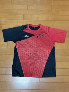 Mizuno スポーツTシャツ 赤黒 M JAPAN テニス