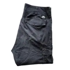 00s NIKE カーゴパンツ ブラック W32 リップストップ Mサイズ 古着