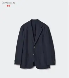 ユニクロJW ANDERSON 感動ブレザー/袖丈着丈短め　ネイビー Lサイズ