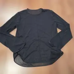 【UNIQLO】ユニクロコラボ 長袖 シアークルーネックT レイヤード ブラック