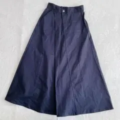 【アースミュージックエコロジー】ロングスカート ラップ巻き フレア S