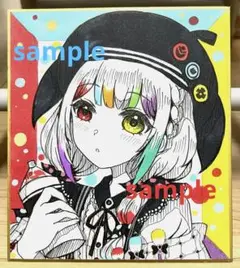 手描きイラスト アナログ　魔法少女ノ魔女裁判　まのさば 城ヶ崎ノア 色紙