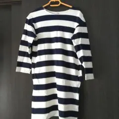 UNIQLO ネイビーとホワイトストライプ チュニック S