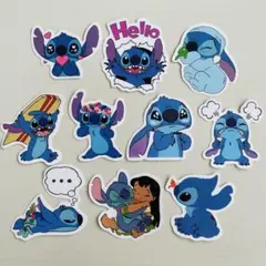 リロアンドスティッチ　ディズニー　シール　ステッカー　かわいい　紙素材10枚11