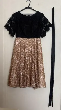 【美品】レースドレス 半袖 発表会　結婚式　Mサイズ