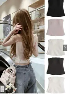 GRL グレイル　カップ付きベアトップ ホワイト Mサイズ　新品　ru1517