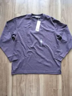 【新品未着用♪】UNIQLO U 長袖 Tシャツ メンズXL ワイン色ブラウン系