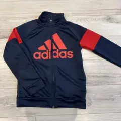 adidas フルジップジャケット ネイビー/レッド
