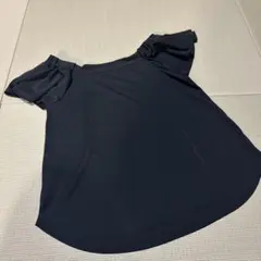 フリル袖 ブラック チュニック M