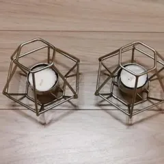 キャンドルホルダー　キャンドル付き　2セット　結婚式　ウェルカムスペース　送料込