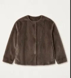 ユニクロ スムースヤーンフリースノーカラージャケット