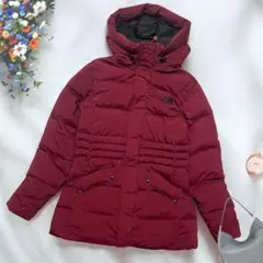 THE NORTH FACE ダウンジャケット M バーガンディ 羽毛 ハーフ丈