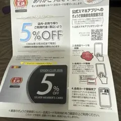 餃子の王将　2026 5%割引カードのサムネイル