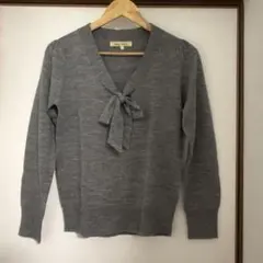 Rope Picnic グレー Vネックセーター