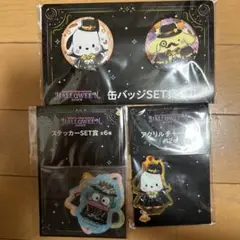 サンリオ　ハロウィーン　一番くじ　缶バッジSET賞　ポチャッコ　アクリルチャーム