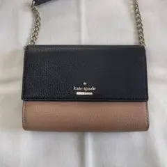 【美品】ケイトスペード　ミニショルダーバッグ　黒×ベージュ