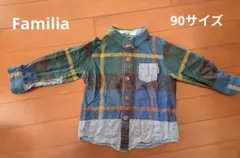 90サイズ Familia　長袖ブラウス　シャツ