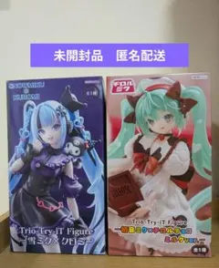 初音ミク フィギュア　雪ミク×クロミ　初音ミク×チロルチョコ 2種セット