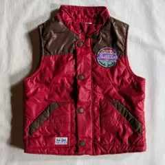 Buddy Lee 赤と茶色の中綿入りベスト、95サイズ