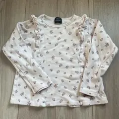 petit main オーガニックコットン 花柄 長袖カットソー 130