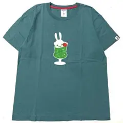 CUNE メロンソーダ うさぎ ロゴ プリント 半袖 Tシャツ ブルー Mのサムネイル