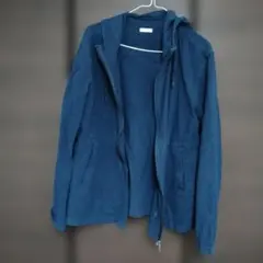 メンズ薄手麻混パーカー