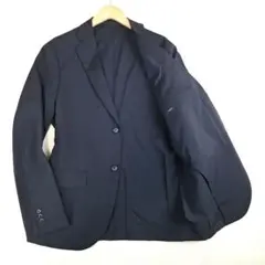 ユニクロ　感動ジャケット　スリムフィット　洗えるストレッチ　ブラック　L