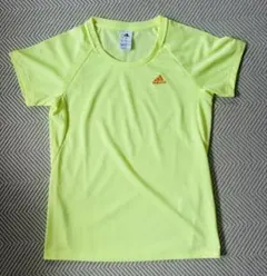 adidas 蛍光イエロー 半袖Tシャツ Lサイズ