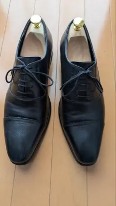 【JOHN PEARSE】メンズ 革靴 黒 ストレートチップ