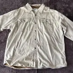 Columbia XXL ベージュ長袖シャツ