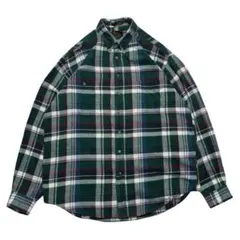 80s エディーバウアー ネルシャツ 2XL 黒タグ 山タグ ○.5751