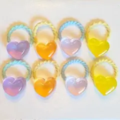 ぷっくりハート　ヘアゴム　ヘアアクセサリー　キッズ　ミニ