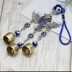 新品　フクロウ風鈴　ドア鈴　ふくろう　車内