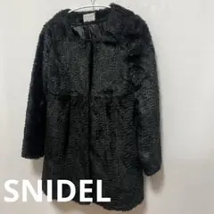【美品】SNIDEL スナイデル エコファーコート ブラック サイズ0 完売品