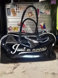 ポルノグラフィティ　エナメル　ボストンバッグ　ブラック 新品未使用】ポルノグラフィティ グッズ エナメルボストン バッグ