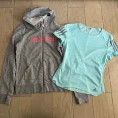 adidas アディダス Sサイズ 2点セット パーカー Tシャツ