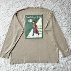 Red Cap Girls ロングスリーブTシャツ ロンT ベージュ LL 91