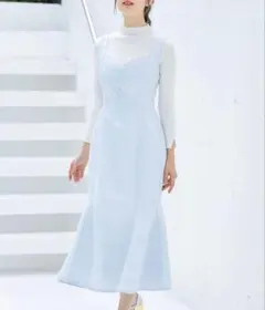 tocco closet ジャガードマーメイドジャンパースカートサックスブルーM