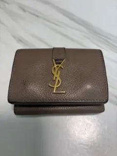Saint Laurent 三つ折り財布 ブラウン