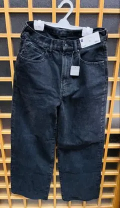 GU バギージーンズ　メンズ　68.5cm ブラック　Sサイズ　ジーユー