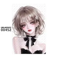 00452 ガール ペーパー/ステッカー 4枚 CREARTISTZ